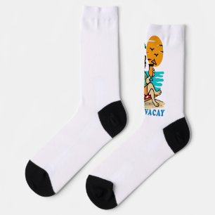 Chaussette T-shirt Chien Drôle en Vacances   Été Mignon
