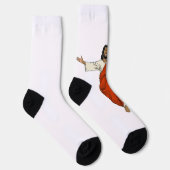 Chaussette T-shirt de Jésus Noir (Droite)