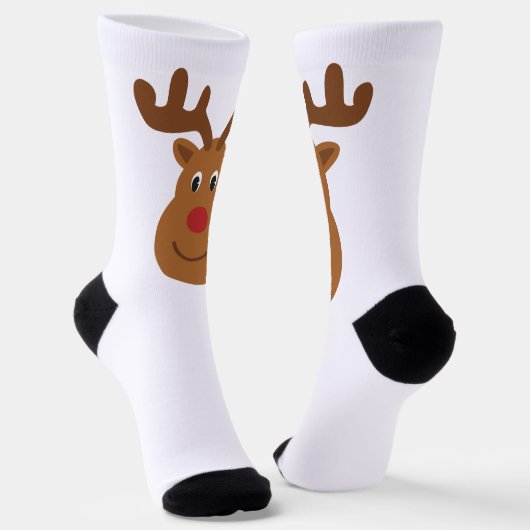 Chaussette T-shirt de Noël Reindeer (Angulaire)