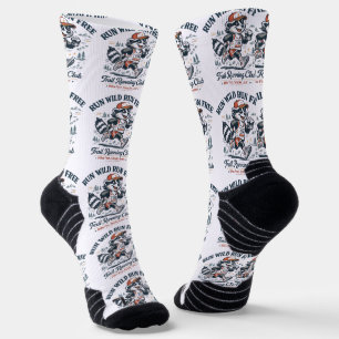 Chaussette T-Shirt du Club de Trail Running Run Wild Run Free