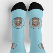 Chaussette Tabby Gris Peinture Chat - Cute Original Art Chat (Haut)