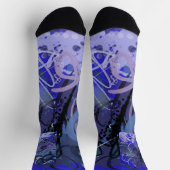 Chaussette Tableau abstrait bleu (Haut)