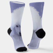 Chaussette Tableau blanc standard de caniche - Art original d (Angulaire)