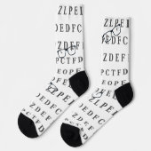 Chaussette Tableau de test oculaire et lunettes d'opticien (Gauche)