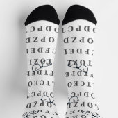 Chaussette Tableau de test oculaire et lunettes d'opticien (Haut)