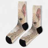 Chaussette Tableau Français Bulldog (Sable) - Joli Original D (Gauche)