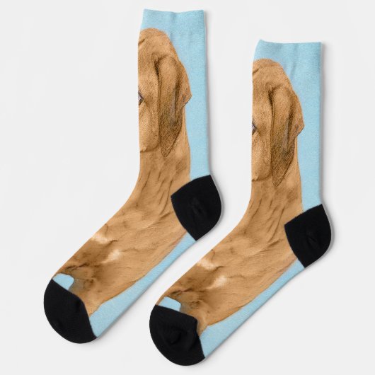 Chaussette Tableau Rhodesian Ridgeback - Art Chien original (Gauche)