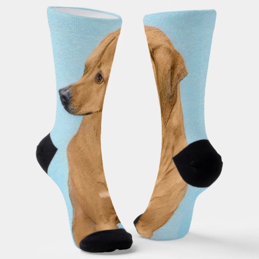 Chaussette Tableau Rhodesian Ridgeback - Art Chien original (Angulaire)