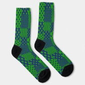 Chaussette Taches à pois verts bleus Patchwork (Droite)
