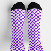 Chaussette Taches de pois blanc violet (Haut)