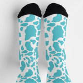 Chaussette Taches de vache bleues et blanches (Haut)