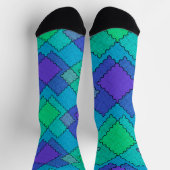 Chaussette Taches texturées traits multicolores (Haut)