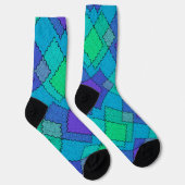 Chaussette Taches texturées traits multicolores (Droite)