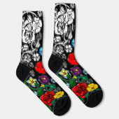 Chaussette Tapis de fleurs au coquelicot (Droite)