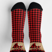 Chaussette Tapis rouge et noir à lames en Elk (Haut)