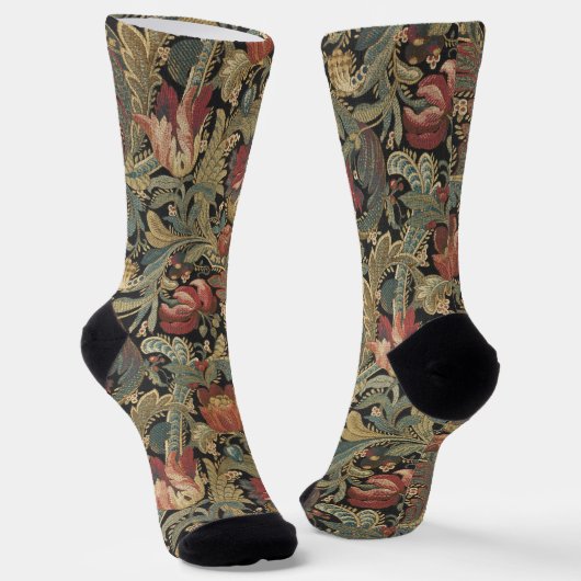 Chaussette Tapisserie florale riche Brocade Antique Classique (Angulaire)