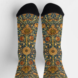 Chaussette Tapisserie Navy William Morris Holland Park Art