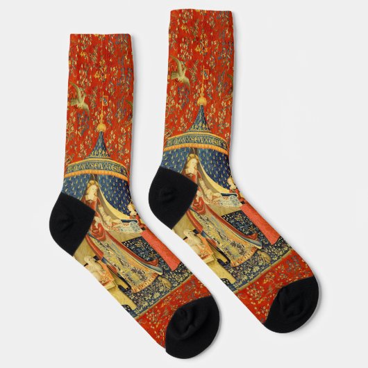 Chaussette Tapisseries Unicorne Lady Legend Médiéval (Droite)