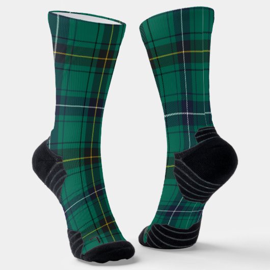 Chaussette Tartan blanc de chèque vert Henderson (Angulaire)