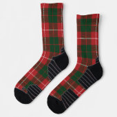 Chaussette Tartan élégant vert rouge (Gauche)