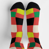 Chaussette Tartan moderne coloré Plaid Noël (Haut)