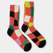 Chaussette Tartan moderne coloré Plaid Noël (Droite)