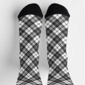 Chaussette Tartan motif vacances Noël noir blanc (Haut)