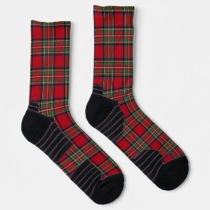 Chaussette Tartan Plaid Clan Stewart Red Green Rustic