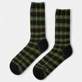 Chaussette Tartan vert rouge noir plaqué (Gauche)