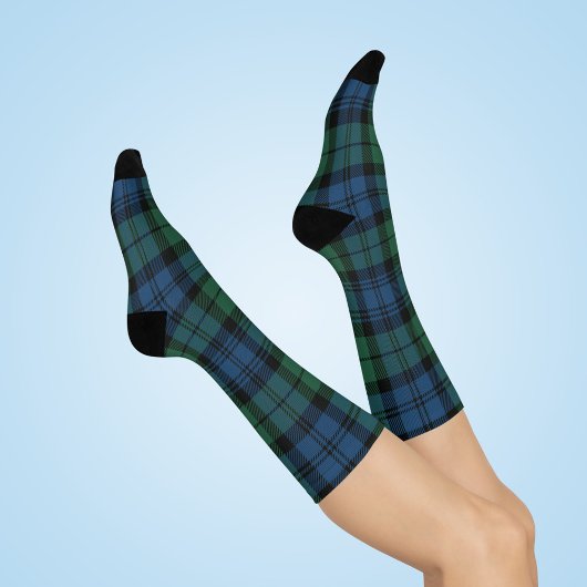 Chaussette Tartan Vert Rustique Clan Campbell Carreaux