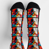 Chaussette Taureau Abstrait style années 1960 (Haut)