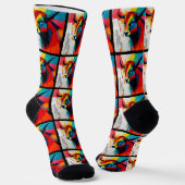Chaussette Taureau Abstrait style années 1960 (Angulaire)
