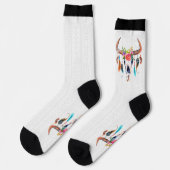 Chaussette Taureau Avec Fleurs Et Plumes (Gauche)