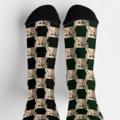 Chaussette Tchaikovsky Portrait style optique minimal (Haut)