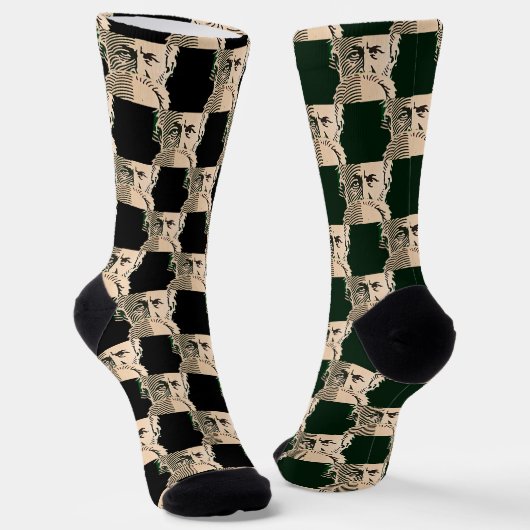 Chaussette Tchaikovsky Portrait style optique minimal (Angulaire)