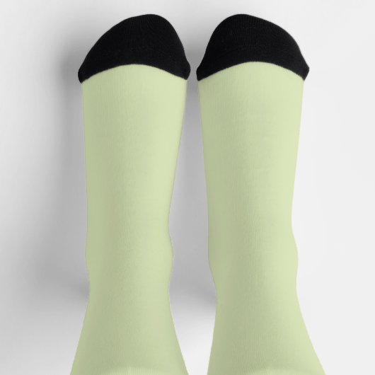 Chaussette Tea vert Solide couleur blanche (Haut)