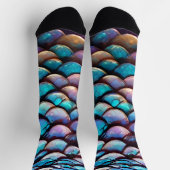 Chaussette teintes enchantées : Allure des échelles de sirène (Haut)