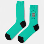 Chaussette Téléchargez vos chaussettes à code QR Texte person (Gauche)