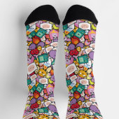 Chaussette Temps d'aventure | Chaussettes de Motif Jeu de car (Haut)