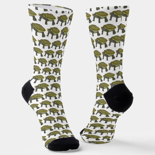Chaussette Terrapin (motif blanc) - Chaussettes Premium (Angulaire)