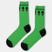 Chaussette Tête d'alien vert extraterrestre (Gauche)