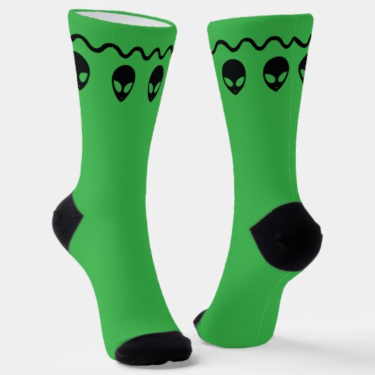 Chaussette Tête d'alien vert extraterrestre (Angulaire)