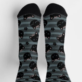 Chaussette Tête de chat noir (Haut)