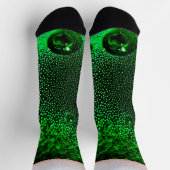 Chaussette Tête de crème de bière drôle Bouteille verte Lager (Haut)