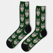 Chaussette Tête de loup de face (Gauche)