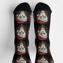 TÊTE MORTE PÈRE NOËL SKULL, HUMOUR SKELETON DE NOË