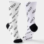 Chaussette Texte extensible personnalisable Blanc et noir mod (Angulaire)