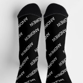 Chaussette Texte extensible personnalisable Blanc et noir mod (Haut)