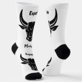 Chaussette Texte personnalisé Bull stylisé (Angulaire)