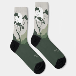 Chaussette Texte personnalisé Illustration de la nature